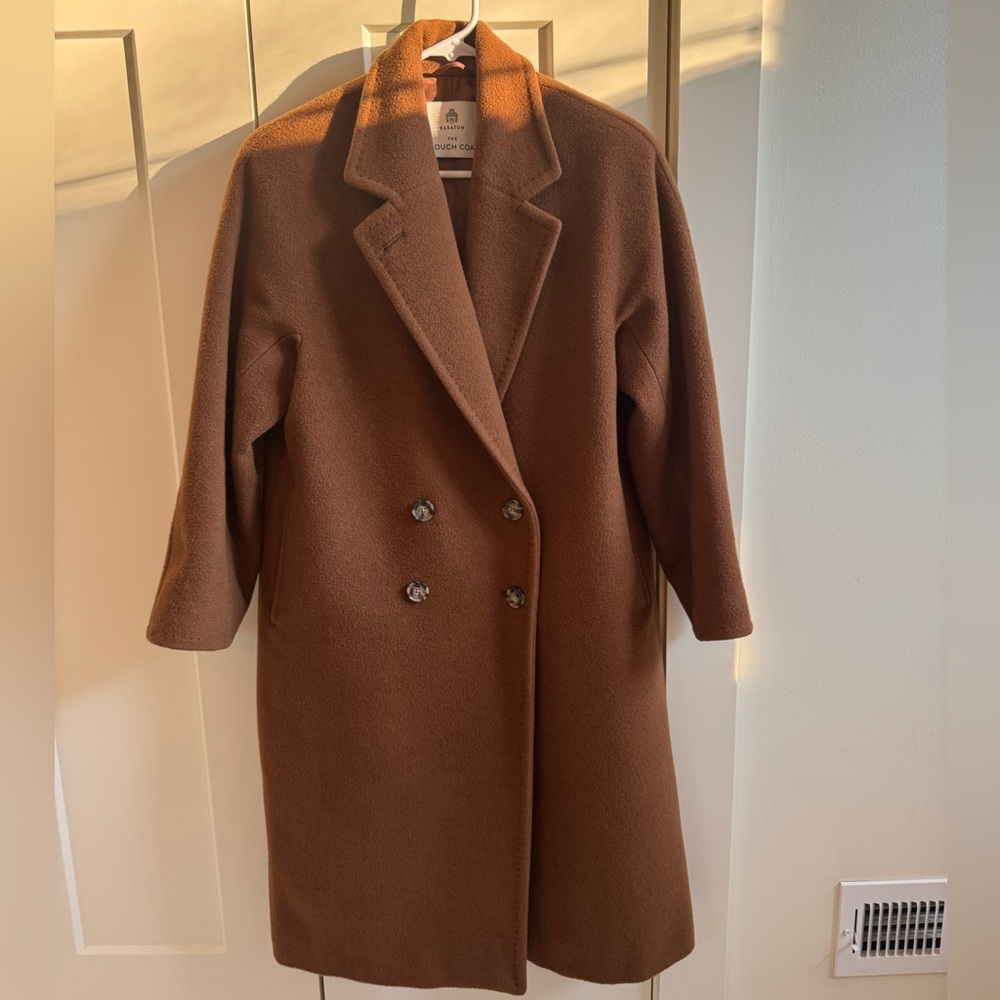 Aritzia Slouch Coat in (Re)Camel Wool - XS - Deep Camel Brown